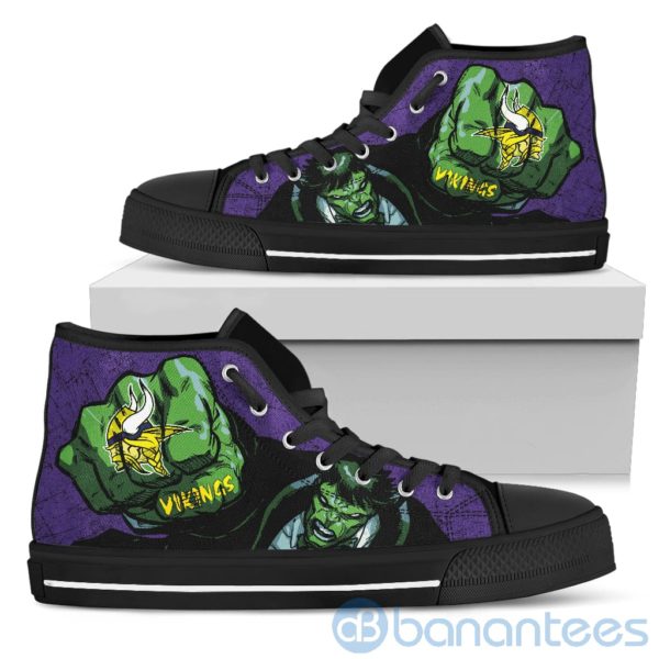 3D Hulk Punch Minnesota Vikings High Top Shoes Product Photo