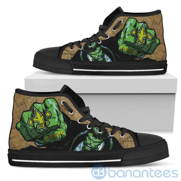3D Hulk Punch New Orleans Saints High Top Shoes Product Photo