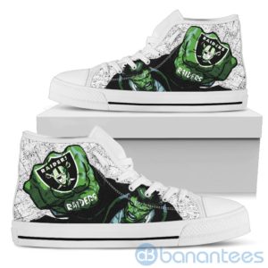 3D Hulk Punch Oakland Raiders High Top Shoes Product Photo