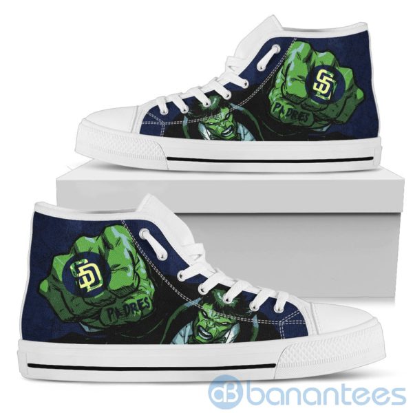 3D Hulk Punch San Diego Padres High Top Shoes Product Photo