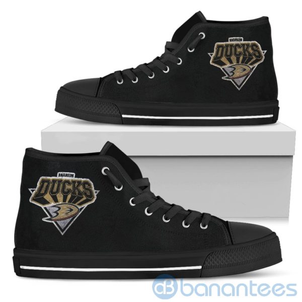 3D Printed Logo Anaheim Ducks High Top Shoes Product Photo