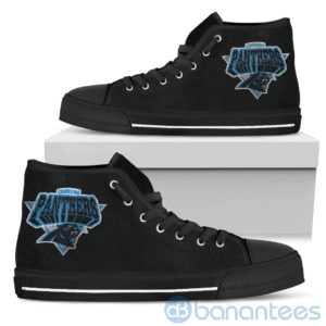 3D Printed Logo Carolina Panthers High Top Shoes Product Photo