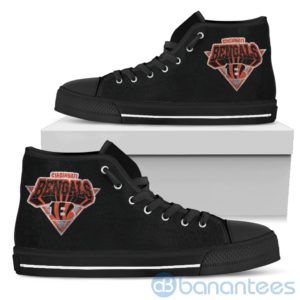 3D Printed Logo Cincinnati Bengals High Top Shoes Product Photo