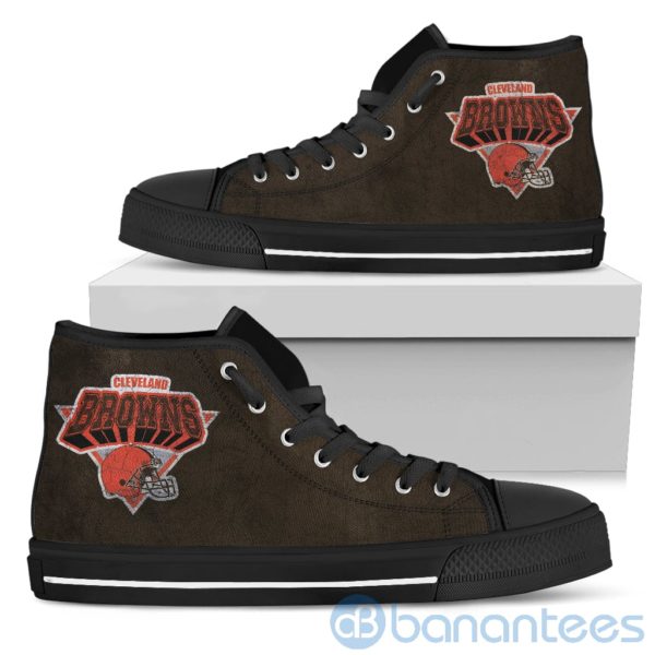 3D Printed Logo Cleveland Browns High Top Shoes Product Photo