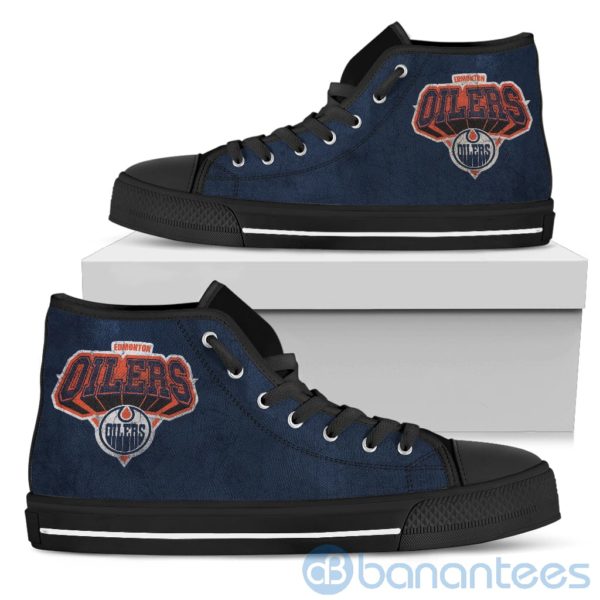 3D Printed Logo Edmonton Oilers High Top Shoes Product Photo