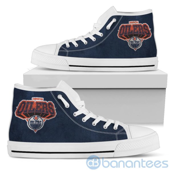 3D Printed Logo Edmonton Oilers High Top Shoes Product Photo