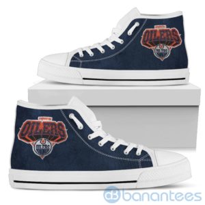 3D Printed Logo Edmonton Oilers High Top Shoes Product Photo
