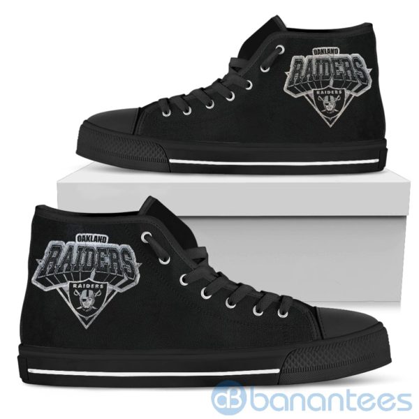 3D Printed Logo Oakland Raiders High Top Shoes Product Photo