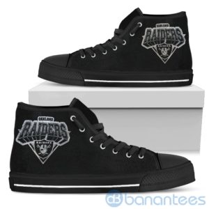 3D Printed Logo Oakland Raiders High Top Shoes Product Photo
