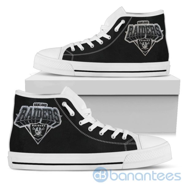 3D Printed Logo Oakland Raiders High Top Shoes Product Photo