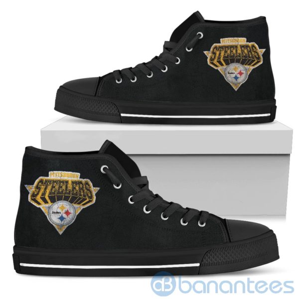 3D Printed Logo Pittsburgh Steelers High Top Shoes Product Photo