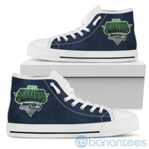 3D Printed Logo Seattle Seahawks High Top Shoes Product Photo