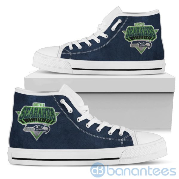 3D Printed Logo Seattle Seahawks High Top Shoes Product Photo