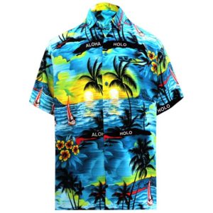 Hawaiian Shirt With Coconut Tree Pattern