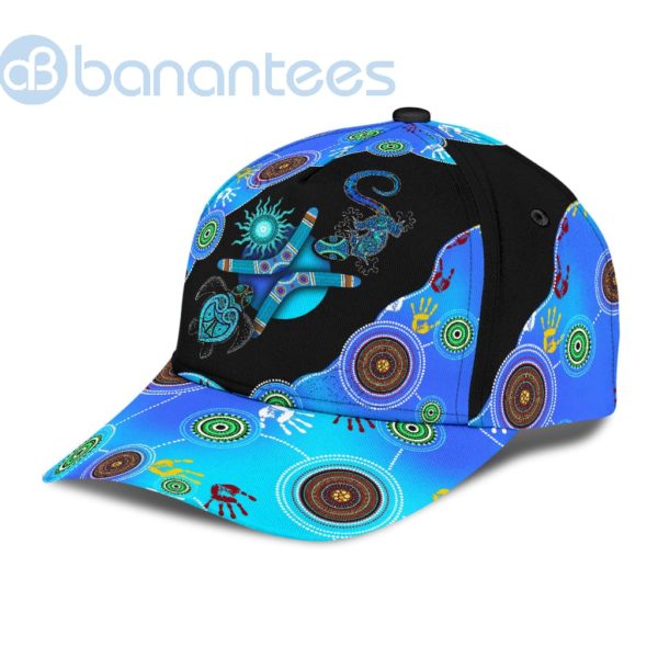 Aboriginal Naidoc Week Blue Turtle Lizard All Over Printed 3D Cap Product Photo