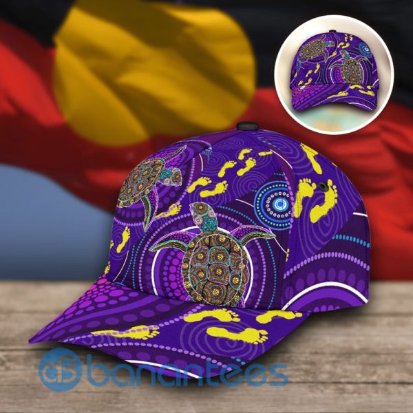 Aboriginal Purple Turtles Australia Indigenous All Over Printed 3D Cap Product Photo