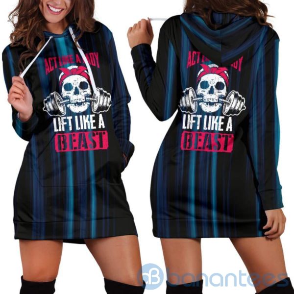 Act Like a Lady Hoodie Dress For Women Product Photo