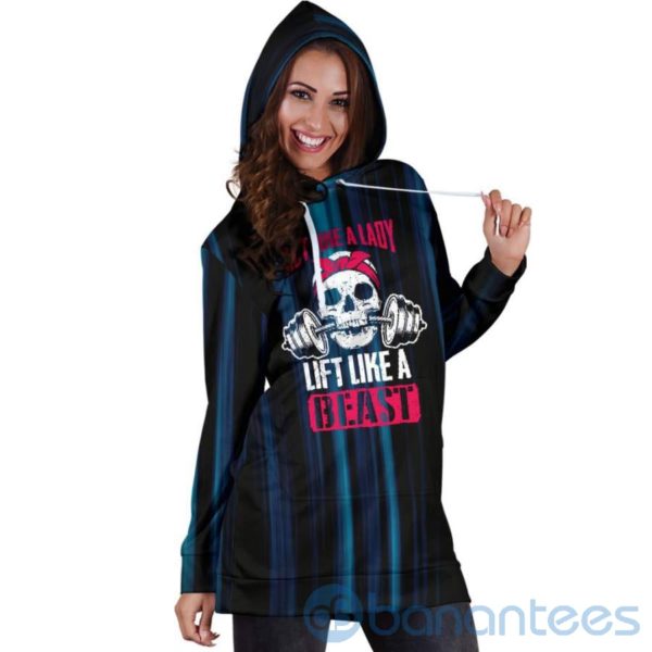 Act Like a Lady Hoodie Dress For Women Product Photo
