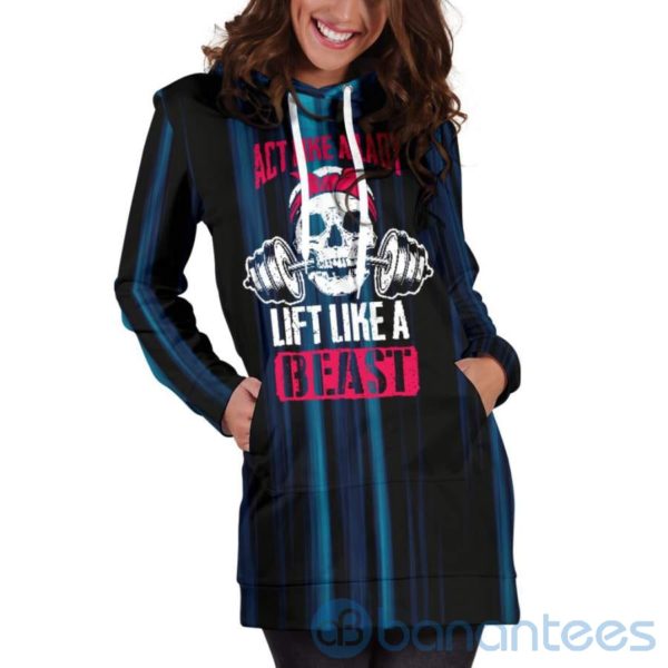 Act Like a Lady Hoodie Dress For Women Product Photo