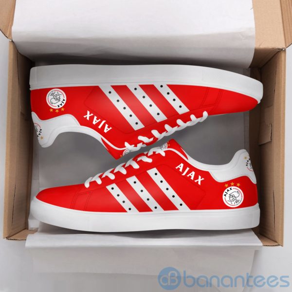 Afc Ajax White Stripe Red Low Top Skate Shoes Product Photo