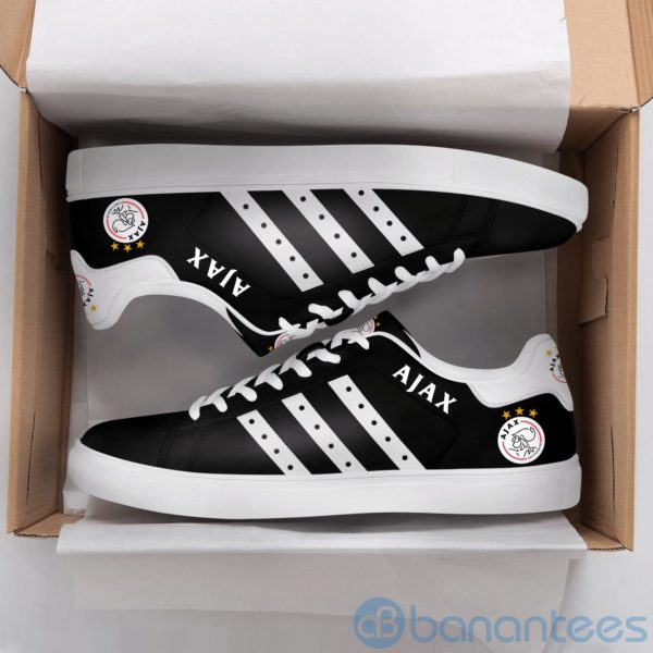 Afc Ajax White Striped Black Low Top Skate Shoes Product Photo