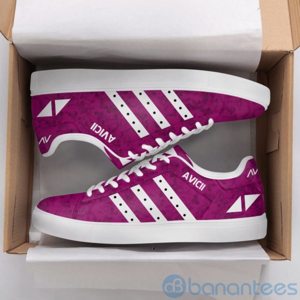 Aicii White Striped Low Top Skate Shoes Product Photo