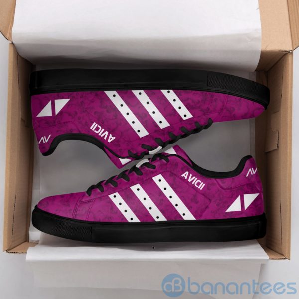 Aicii White Striped Low Top Skate Shoes Product Photo