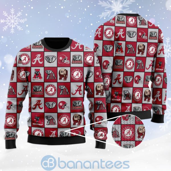 Alabama Crimson Tide Football Team Logo Ugly Christmas 3D Sweater Product Photo