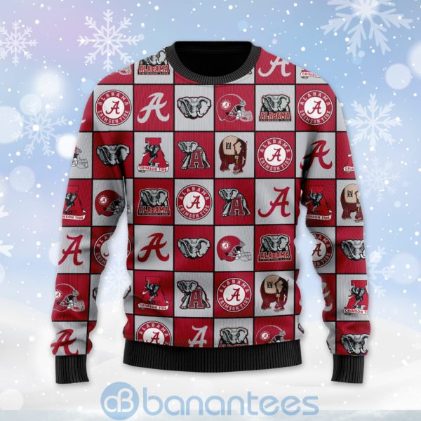 Alabama Crimson Tide Football Team Logo Ugly Christmas 3D Sweater Product Photo