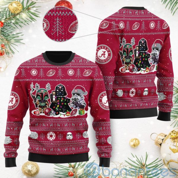 Alabama Crimson Tide Star Wars Ugly Christmas 3D Sweater Product Photo