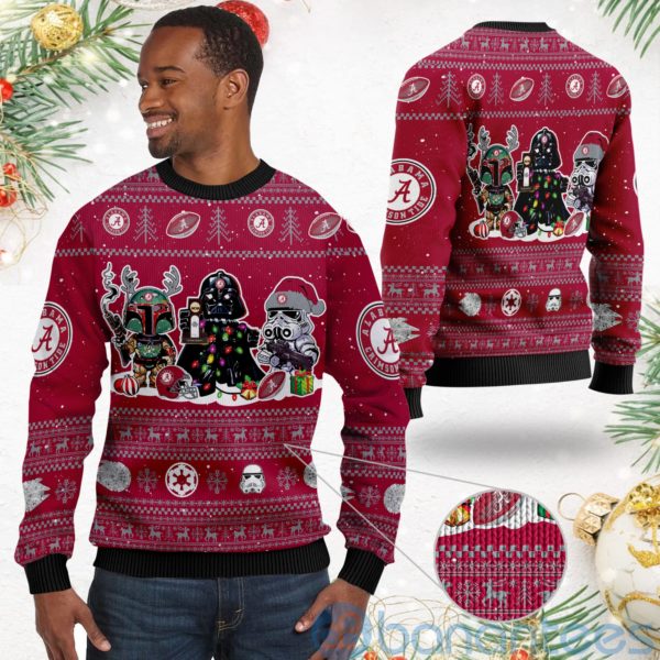 Alabama Crimson Tide Star Wars Ugly Christmas 3D Sweater Product Photo