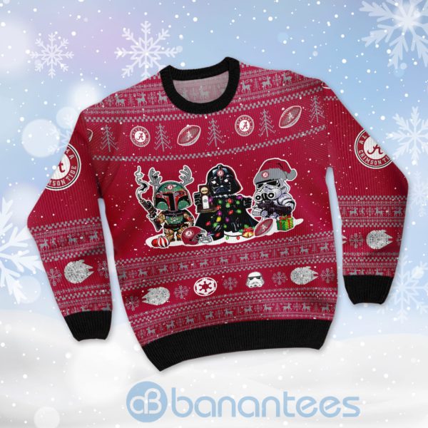 Alabama Crimson Tide Star Wars Ugly Christmas 3D Sweater Product Photo