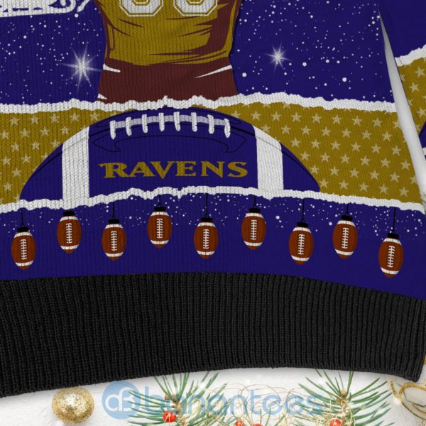 All I Want For Christmas Is Baltimore Ravens Custom Name Number Christmas 3D Sweater Product Photo