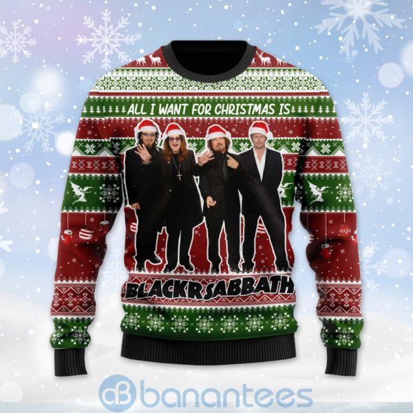 All I Want For Christmas Is Black Sabbath Custom Name Ugly Christmas 3D Sweater Product Photo