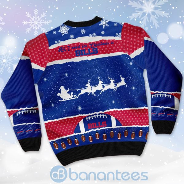 All I Want For Christmas Is Buffalo Bills Custom Name Number Christmas 3D Sweater Product Photo