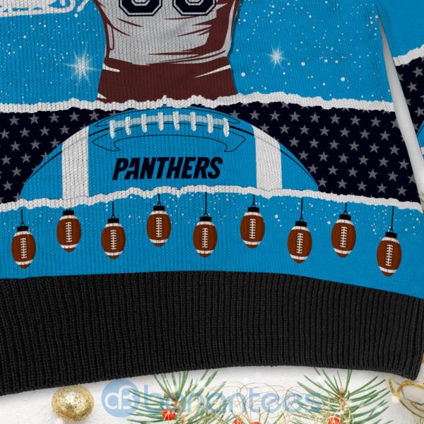 All I Want For Christmas Is Carolina Panthers Custom Name Number Christmas 3D Sweater Product Photo