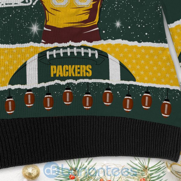 All I Want For Christmas Is Green Bay Packers Custom Name Number Christmas 3D Sweater Product Photo