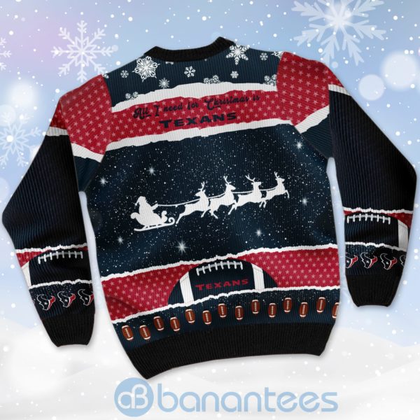 All I Want For Christmas Is Houston Texans Custom Name Number Christmas 3D Sweater Product Photo