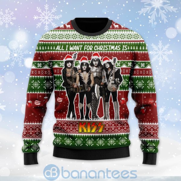 All I Want For Christmas Is Kiss Custom Name Ugly Christmas 3D Sweater Product Photo