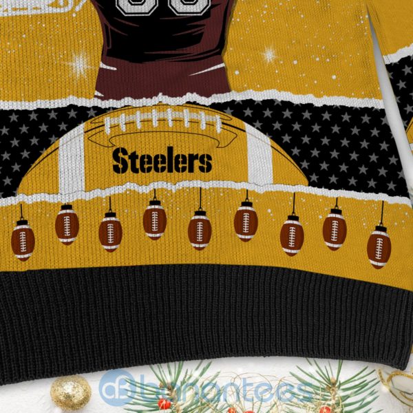 All I Want For Christmas Is Pittsburgh Steelers Custom Name Number Christmas 3D Sweater Product Photo
