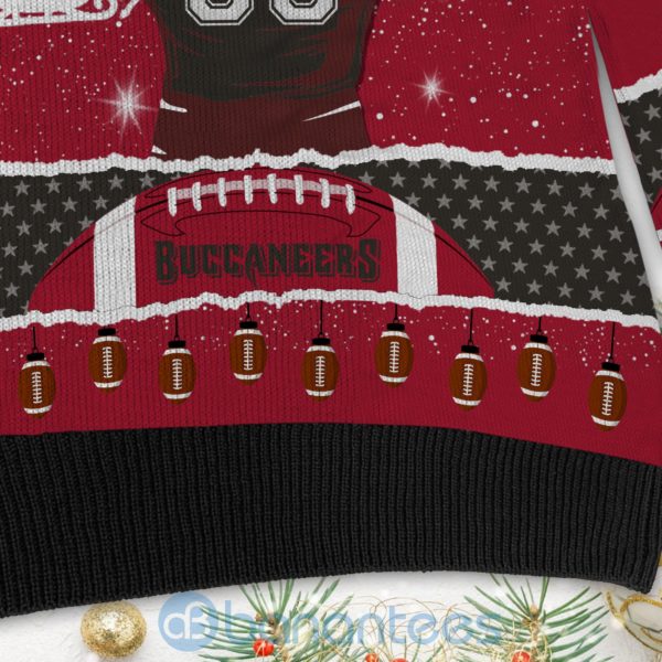 All I Want For Christmas Is Tampa Bay Buccaneers Custom Name Number Christmas 3D Sweater Product Photo