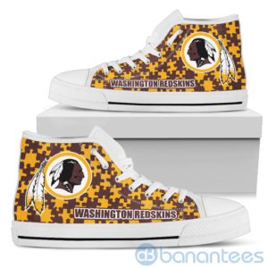 All Over Printed Puzzle Logo Washington Redskins High Top Shoes Product Photo
