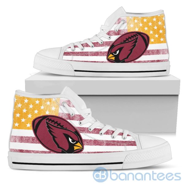 American Flag Style Arizona Cardinals High Top Shoes Product Photo