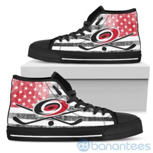 American Flag Style Carolina Hurricanes High Top Shoes Product Photo
