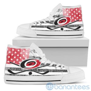 American Flag Style Carolina Hurricanes High Top Shoes Product Photo