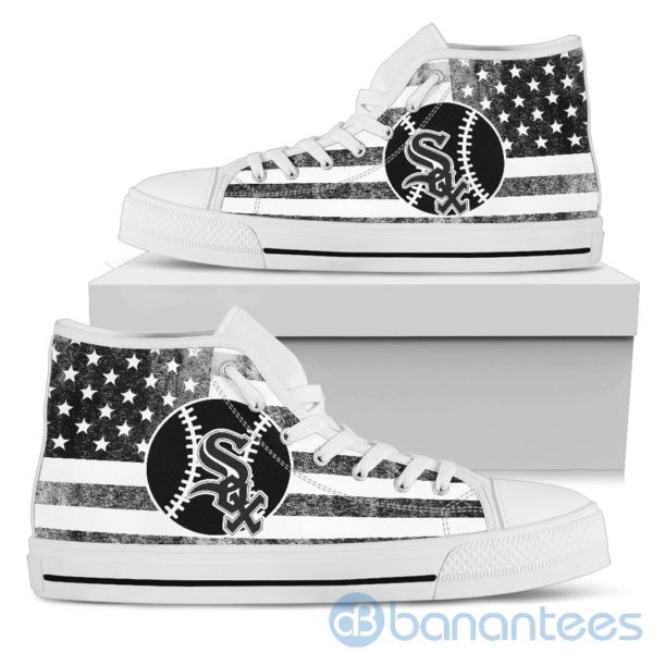 American Flag Style Chicago White Sox High Top Shoes Product Photo