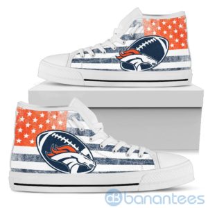 American Flag Style Denver Broncos High Top Shoes Product Photo