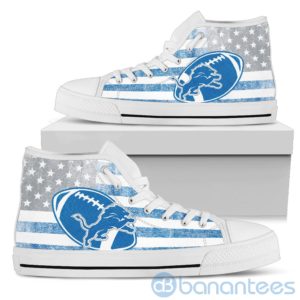 American Flag Style Detroit Lions High Top Shoes Product Photo