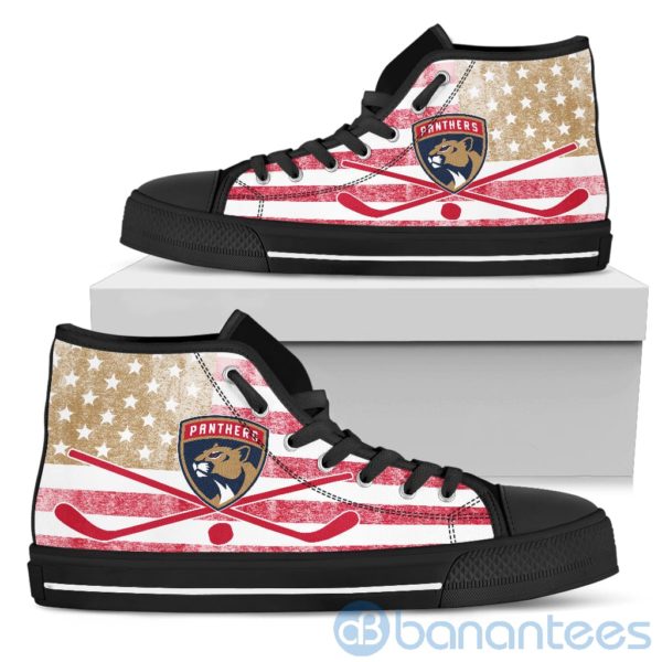 American Flag Style Florida Panthers High Top Shoes Product Photo