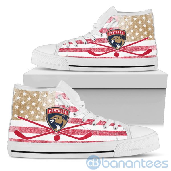 American Flag Style Florida Panthers High Top Shoes Product Photo